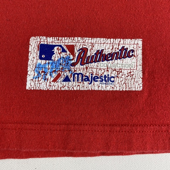 Vintage Boston Red Sox T-Shirt Mens Medium Red MLB Baseball Majestic Tee - Picture 3 of 11